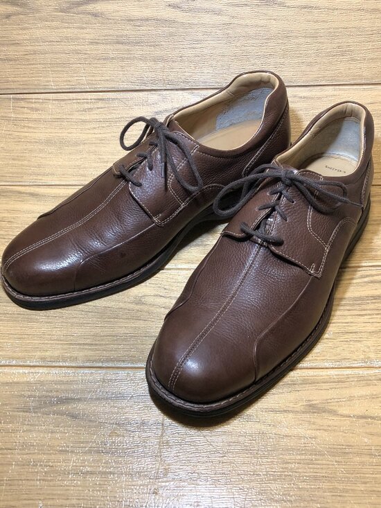 Johnston & Murphy men brown leather oxford lace up shoes, size 12 main image 15
